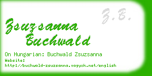 zsuzsanna buchwald business card